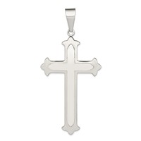 Sterling Silver Polished Cross Pendant view 1