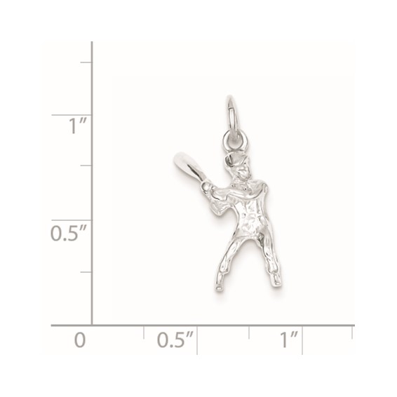 Sterling Silver Baseball Batter Charm
