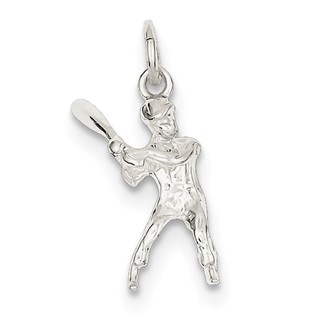 Sterling Silver Baseball Batter Charm