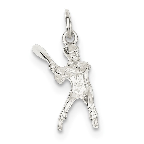 Sterling Silver Baseball Batter Charm