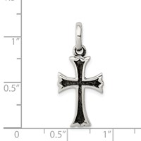 Sterling Silver Antiqued Cross Pendant view 3