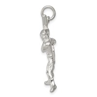 Sterling Silver Baseball Batter Charm view 2