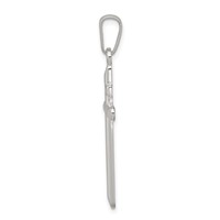 Sterling Silver Polished Inri Cross Pendant view 2