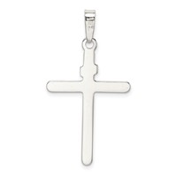 Sterling Silver Polished Inri Cross Pendant view 4