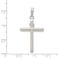Sterling Silver Polished Inri Cross Pendant view 3
