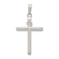 Sterling Silver Polished Inri Cross Pendant view 1