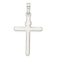 Sterling Silver Polished Inri Cross Pendant view 4