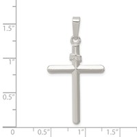 Sterling Silver Polished Inri Cross Pendant view 3