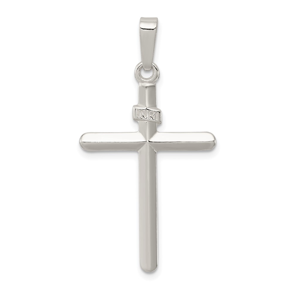 Sterling Silver Polished Inri Cross Pendant