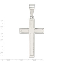 Sterling Silver Polished Cross Pendant view 3