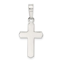 Sterling Silver Polished Cross Pendant view 4