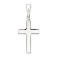 Sterling Silver Polished Cross Pendant view 4