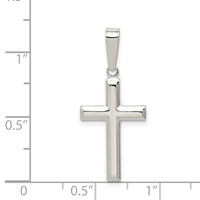 Sterling Silver Polished Cross Pendant view 3