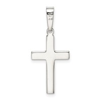 Sterling Silver Polished Cross Pendant view 4