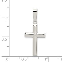 Sterling Silver Polished Cross Pendant view 3