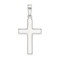 Sterling Silver Polished Cross Pendant view 4