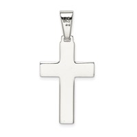 Sterling Silver Polished Cross Pendant view 4
