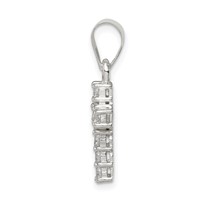 Sterling Silver CZ Cross Pendant view 2