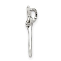 Sterling Silver CZ Cross Charm view 2