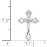Sterling Silver CZ Cross Charm view 3