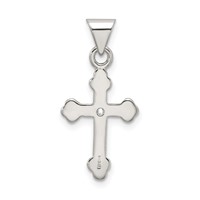 Sterling Silver Cross Pendant with CZ view 4