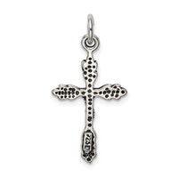 Sterling Silver Antiqued Crucifix Charm view 4