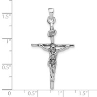 Sterling Silver Antiqued Crucifix Charm view 3