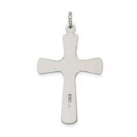 Sterling Silver Satin Antiqued Crucifix Pendant view 4