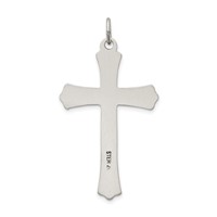 Sterling Silver Antiqued Satin Halo and Corpus Cross Pendant view 4