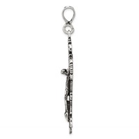 Sterling Silver Antiqued Crucifix Charm view 2