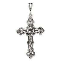 Sterling Silver Antiqued Crucifix Charm view 1