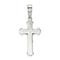 Sterling Silver Polished Crucifix Pendant view 4