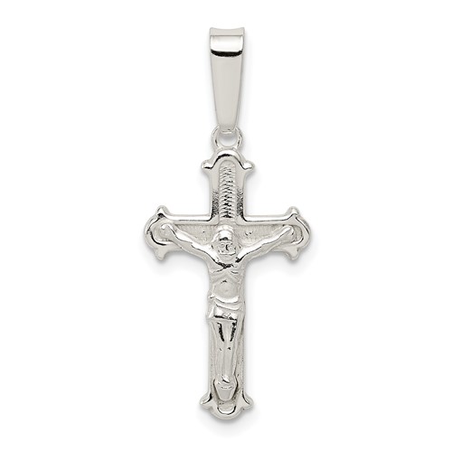 Sterling Silver Polished Crucifix Pendant