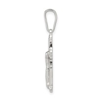 Sterling Silver Polished Crucifix Pendant view 2