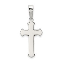 Sterling Silver Polished Crucifix Pendant view 4