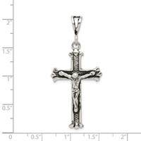Sterling Silver Antiqued Crucifix Charm view 3