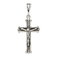 Sterling Silver Antiqued Crucifix Charm view 1