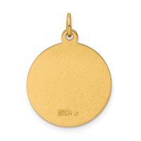 Sterling Silver Platinum-plated & Gold-plated St. Christopher Medal view 3