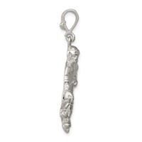 Sterling Silver Hockey Player Charm view 2
