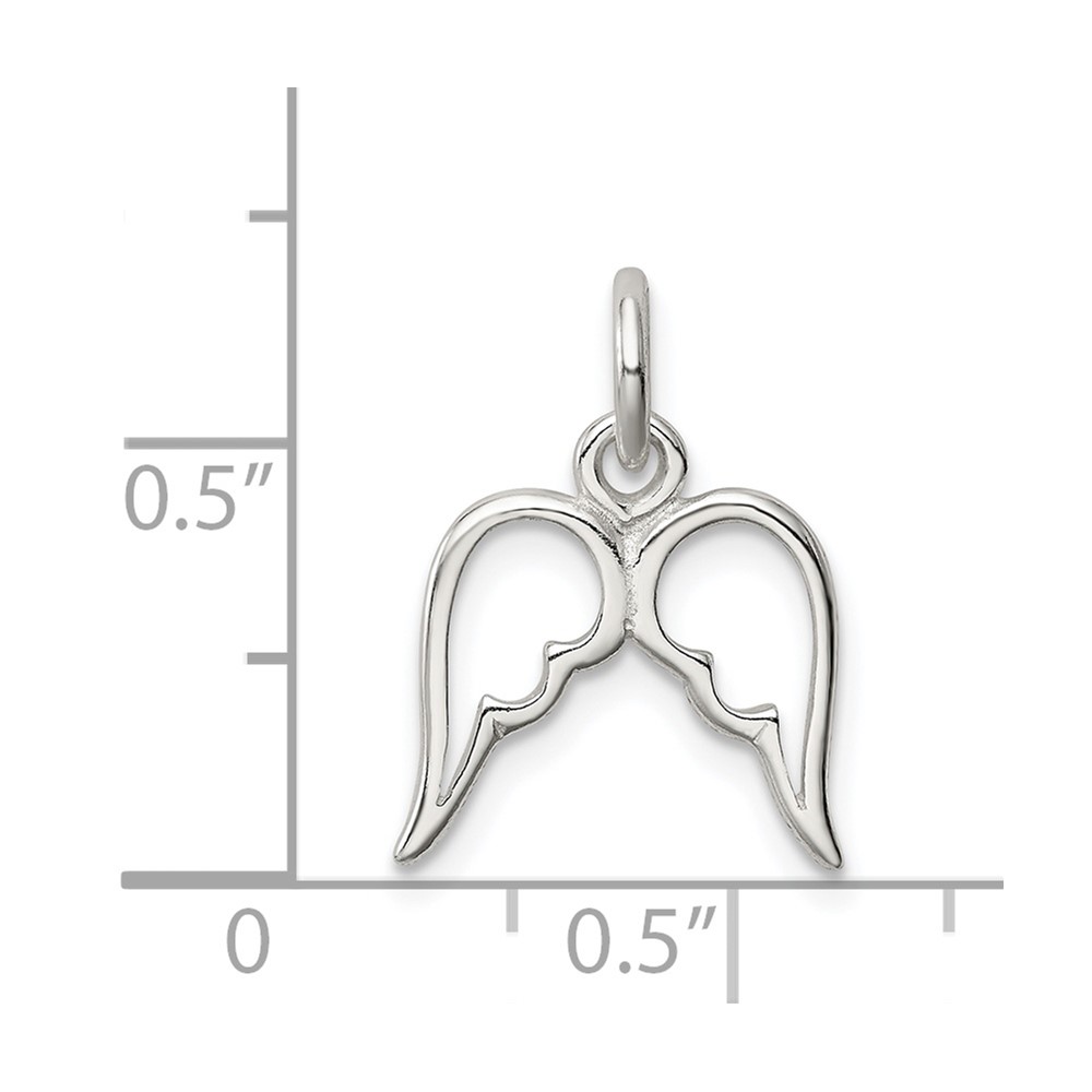 Sterling Silver Wings Pendant (QC7381)