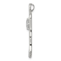 Sterling Silver CZ Angel Pendant view 2