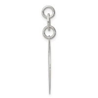 Sterling Silver Polished Confirmation Dove Charm view 2