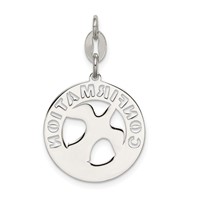 Sterling Silver Polished Confirmation Dove Charm view 4