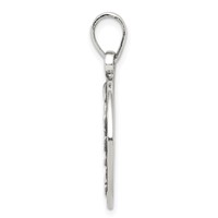 Sterling Silver Polished Antique Finish Cancer Horoscope Zodiac Pendant view 2