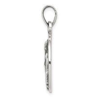 Sterling Silver Polished Antique Finish Sagittarius Horoscope Zodiac Pendan view 2