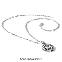 Sterling Silver Polished Antique Finish Capricorn Horoscope Zodiac Pendant view 5