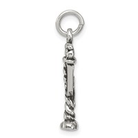 Sterling Silver Antiqued Menorah Charm view 2