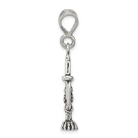 Sterling Silver Antiqued Menorah Charm view 2
