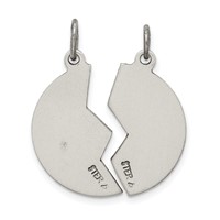 Sterling Silver Satin Antiqued 2-Piece Mizpah Pendant view 4
