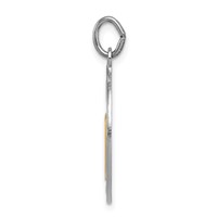 Sterling Silver Platinum-plated & Gold-plated Polished Mizpah 2-piece Penda view 2